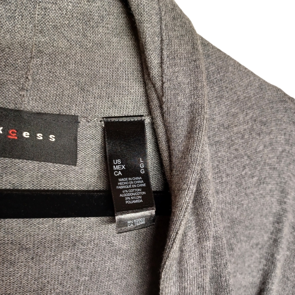 AXCESS Gray Short Sleeve Stretchy Open Shawl Large - Picture 4 of 7